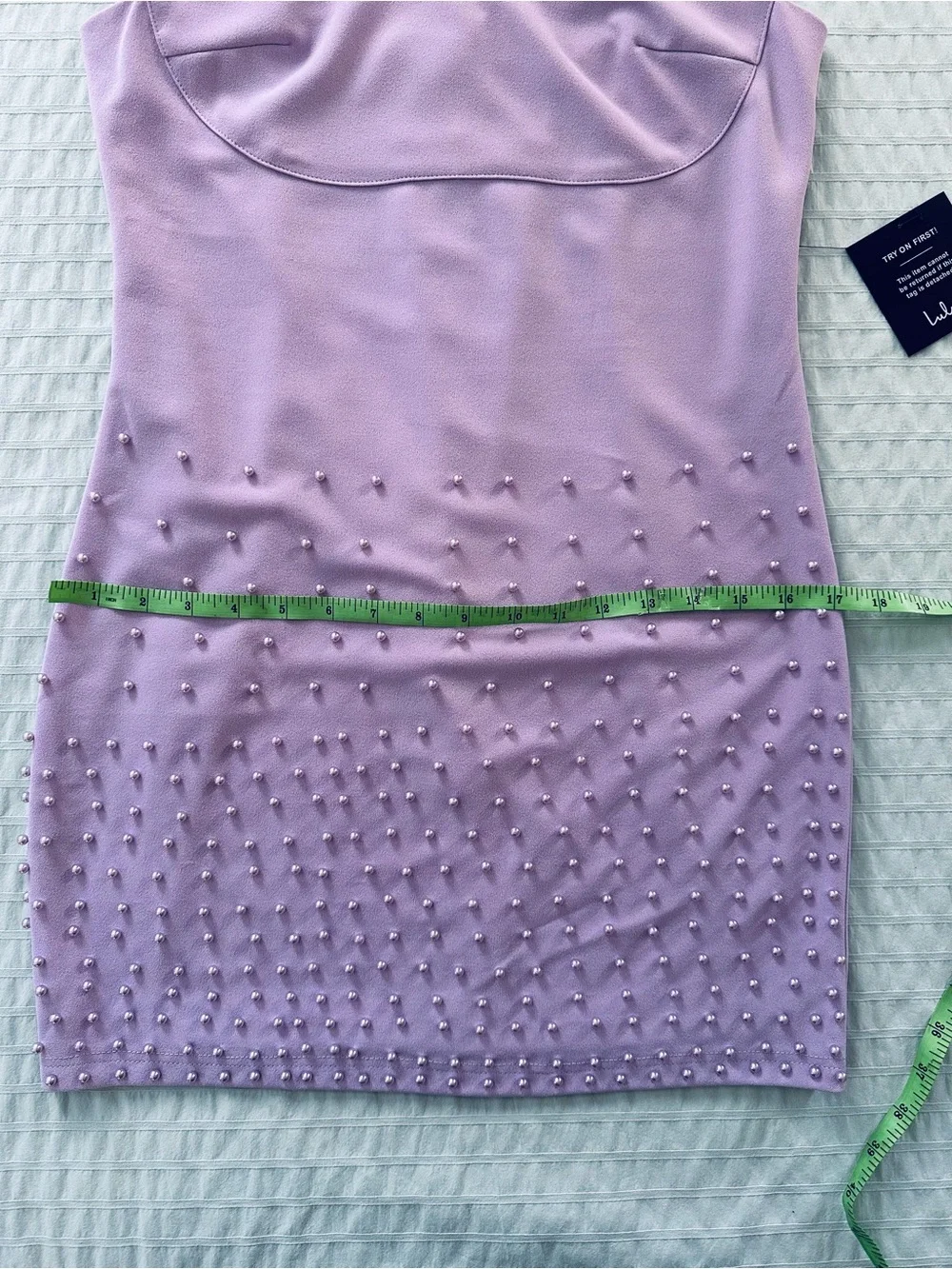 NWT Lulu’s Lavender Bodycon Pearl Sleeveless Mini Dress - Medium